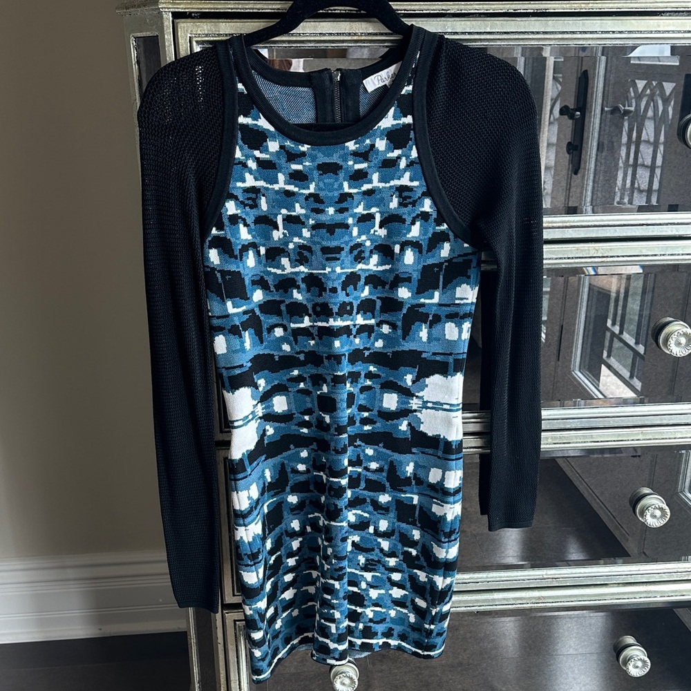 Parker Blue and Black Knit dress